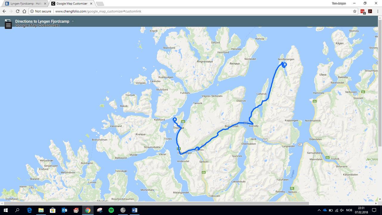 הוילה Nord-Lenangen Lyngen Fjordcamp מראה חיצוני תמונה